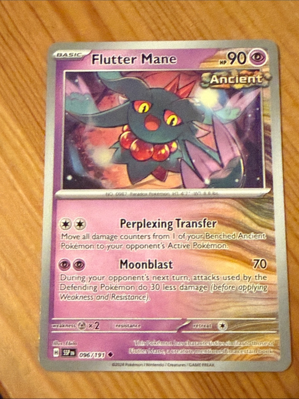 Ancient Flutter Mane Holo Trading Card (096/191) - Basic